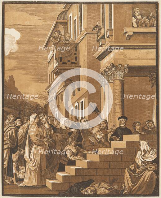 Presentation of the Virgin in the Temple (Center Panel), 1742. Creator: John Baptist Jackson.