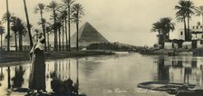 'Cairo - Flood Time near Pyramids', c1918-c1939. Creator: Unknown.