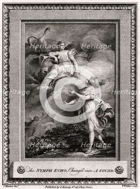 'The Nymph Echo, Chang'd into A Sound', 1774. Artist: W Walker