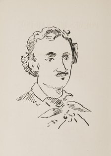 Portrait of Edgar Allan Poe (1809-1849), 1889. Creator: Manet, Édouard (1832-1883).