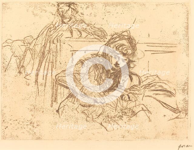 Evidence at the Hearing (first plate), 1908. Creator: Jean Louis Forain.