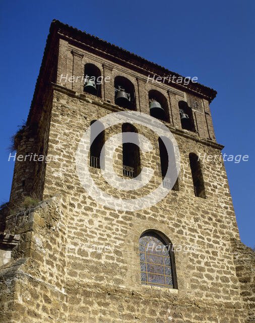 Bell tower, San Gil church, Cervera del Rio Alhama, La Rioja, Spain, 15th-17th century (2001). Creator: LTL.