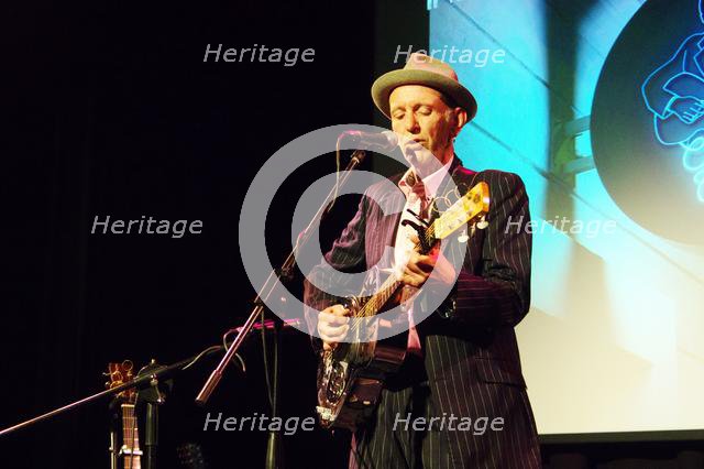 Mark Flanagan, Crawley Blues Club, Hawth, Crawley, West Sussex, 28 Sept 2019. Creator: Brian O'Connor.