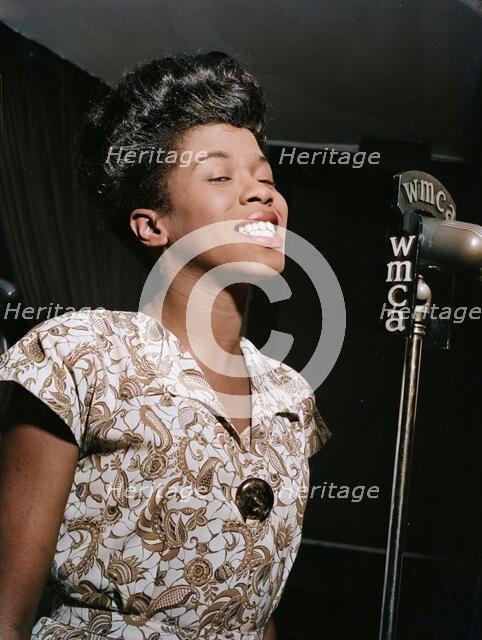 Portrait of Sarah Vaughan, Café Society (Downtown), New York, N.Y., ca. Sept. 1946. Creator: William Paul Gottlieb.