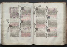 The Gotha Missal: Fol. 65v, Text, c. 1375. Creator: Master of the Boqueteaux (French); Workshop, and.
