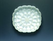 Transparent jade chrysanthemum dish, Qing dynasty, China, 18th century. Artist: Unknown