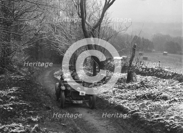 1932 Frazer-Nash TT replica taking part in a motoring trial, late 1930s. Artist: Bill Brunell.