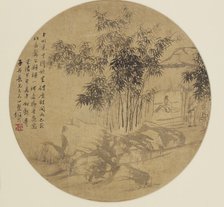 Fan painting - Landscape, 19th century, (1801-1900). Artist: Unknown.