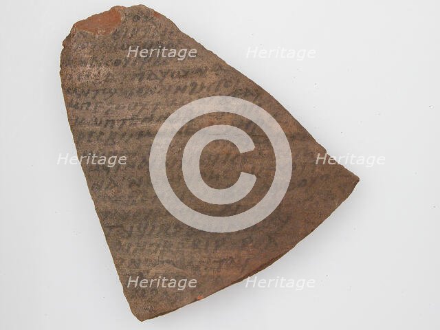 Ostrakon, Coptic, 7th century. Creator: Unknown.