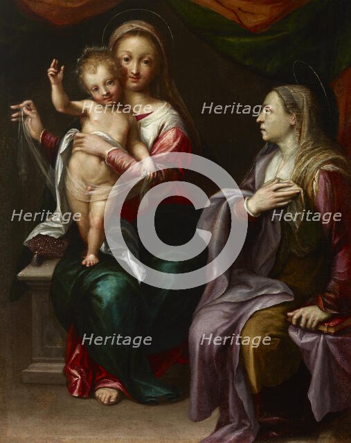 The Virgin and Child with Saint Anne, 16th century. Creator: Unknown.