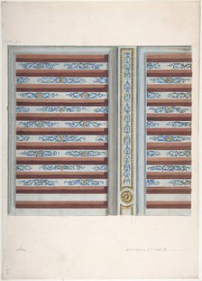 Design for Ceiling, Château de St. Aubin, second half 19th century. Creators: Jules-Edmond-Charles Lachaise, Eugène-Pierre Gourdet.