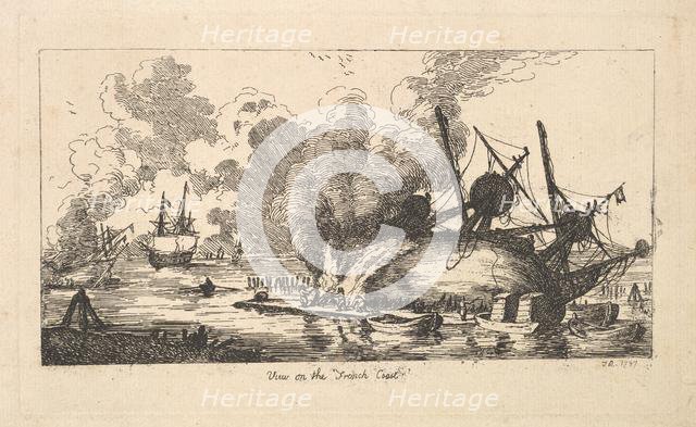 View on the French Coast, 1787. Creator: Thomas Rowlandson.