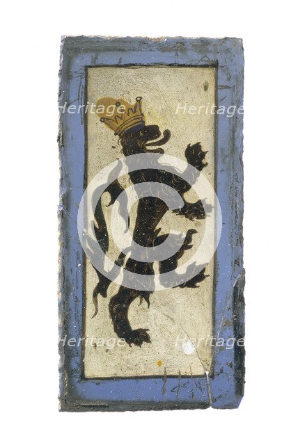 Panel of stained glass from Portland Castle, 1998. Artist: J Bailey