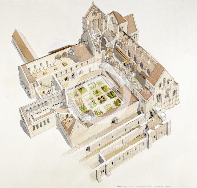 Buildwas Abbey, 12th century, (c1990-2010). Artist: Terry Ball.