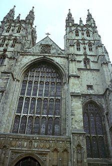 Canterbury Cathedral from the west, 6th century. Artist: Unknown