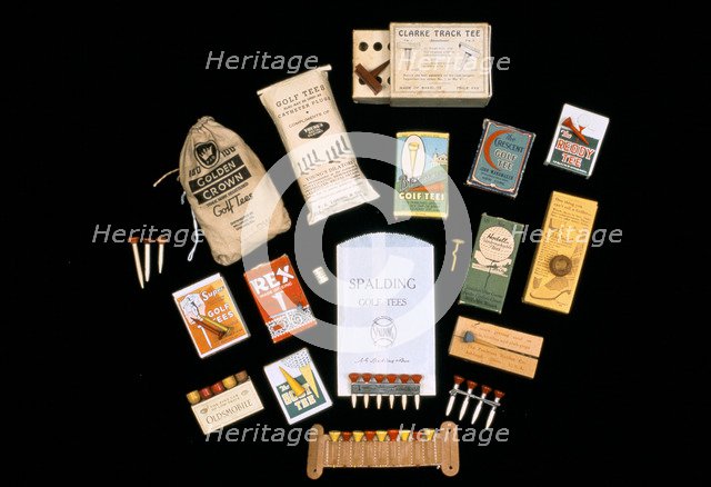 Golf tees, mainly American, 1915-1930. Artist: Unknown