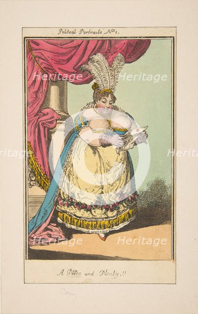 Peace (Piece) and Plenty (Political Portraits No. 1), ca. 1820. Creator: Unknown.