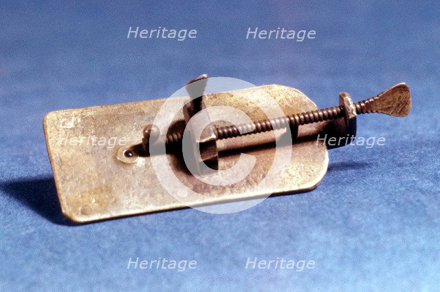 Microscope by Anton Van Leeuwenhoek, Dutch, c1670. Artist: Unknown