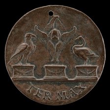Cherub, Swan, and Eagle [reverse], c. 1513. Creator: Mea.