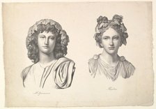 Melpomene and Thalia, 1823-26. Creator: Johann Gottfried Schadow.