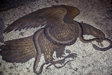 Eagle fights a snake, detail of Byzantine Floor Mosaic at Great Palace, Istanbul, 6th century Artist: Unknown.