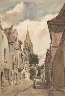View of Issy (A Street in Issy-les-Moulineaux, Seine), 1820-74. Creator: Thomas Shotter Boys.