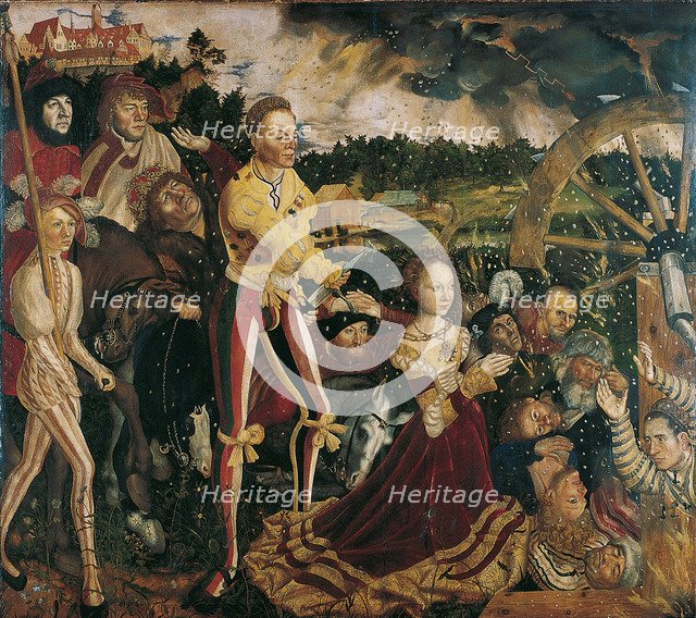 Altarpiece with the Martyrdom of Saint Catharine, central panel. Artist: Cranach, Lucas, the Elder (1472-1553)