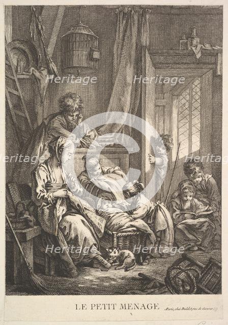 The Small Household, mid to late 18th century. Creator: Jacques Gabriel Huquier.