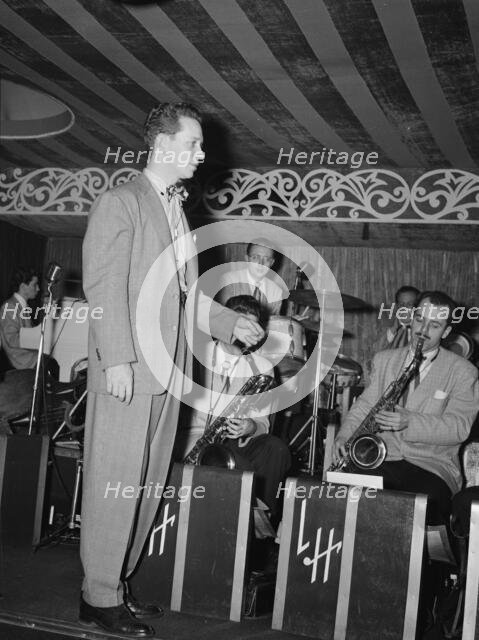 Portrait of Sam Donahue, Aquarium, New York, N.Y., ca. Dec. 1946. Creator: William Paul Gottlieb.