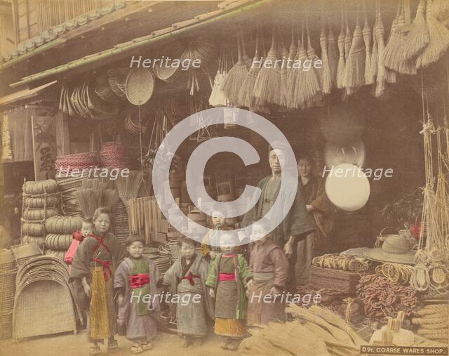 Coarse Wares Shop, 1870s-1890s. Creator: Kusakabe Kimbei.