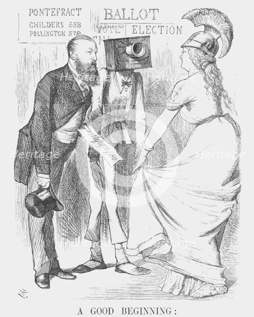 A Good Beginning.., 1872. Artist: Joseph Swain