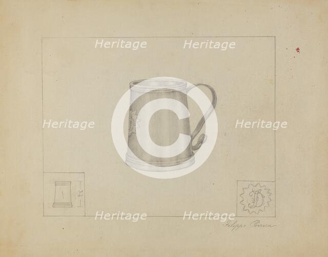 Silver Mug, c. 1937. Creator: Filippo Porreca.