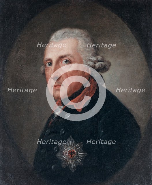 Portrait of Frederick II of Prussia (1712-1786), 1781-1783. Creator: Graff, Anton (1736-1813).