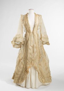 Evening dress, American, ca. 1872. Creator: Unknown.