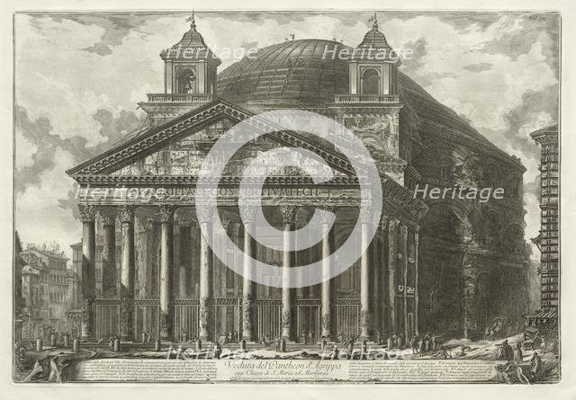 Views of Rome: The Pantheon, 1761. Creator: Giovanni Battista Piranesi (Italian, 1720-1778).