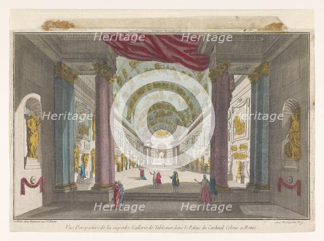 View of Palazzo Colonna gallery in Rome, 1745-1775. Creator: Anon.