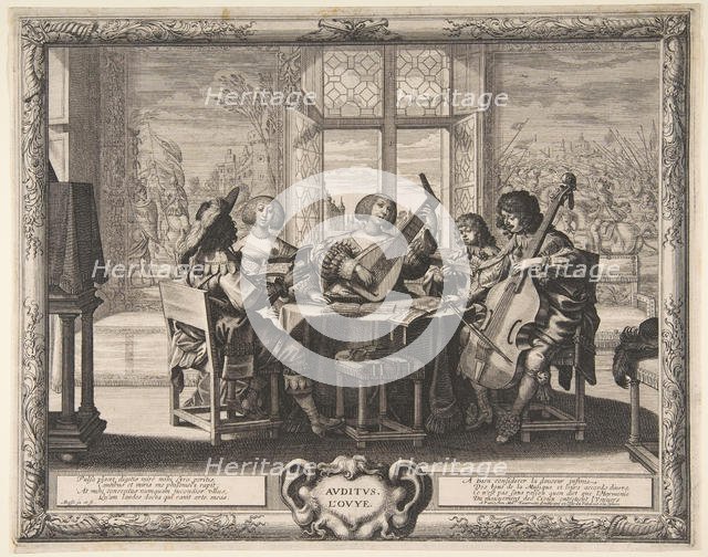 Hearing, ca. 1638. Creator: Abraham Bosse.