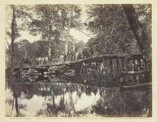 Military Bridge, Across the Chickahominy, Virginia, June 1862. Creator: D. B. Woodbury.