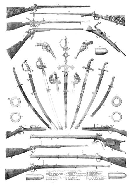 Small arms in the International Exhibition, 1862. Creator: Unknown.