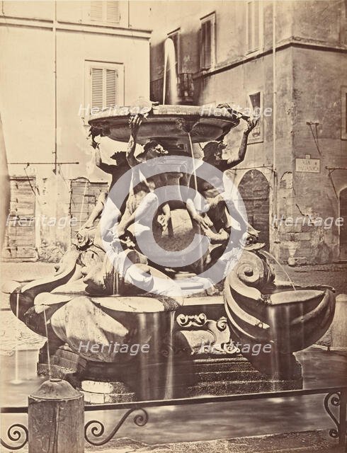 Fontana delle Tartarughe, 1848-52. Creator: Eugène Constant.