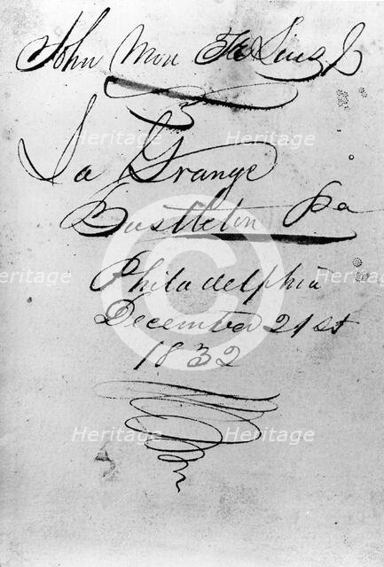 Montelius Dye Recipe Book, Pennsylvania, 1832. Creator: John Montelius, Jr..