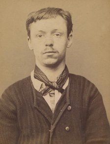 Zisly. Henri, Gabriel. 21 ans, né à Paris IVe. Employé de commerce. Anarchiste. 26/2/94., 1894. Creator: Alphonse Bertillon.