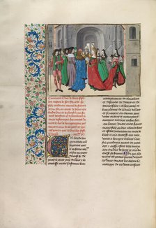 The Marriage of Louis de Blois and Marie de France; Chroniques (Book Three), about 1480-1483. Creator: Master of the Getty Froissart.