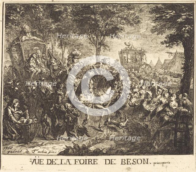 Vue de la foire de Beson, 1750. Creator: Gabriel de Saint-Aubin.
