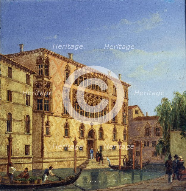 'Palazzo Giovanelli', 19th century. Artist: Victor Adam