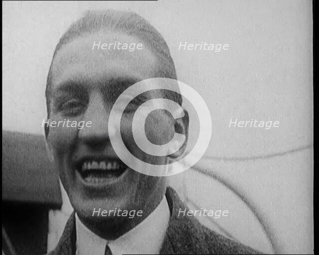 George Carpentier Smiling for the Camera, 1921. Creator: British Pathe Ltd.