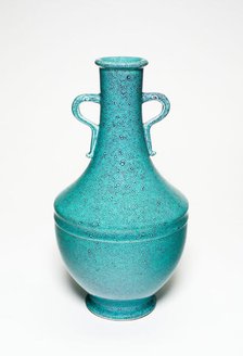 Baluster-Shaped Vase with Loop Handles, Qing dynasty, Qianlong reign mark and period (1736-1795). Creator: Unknown.