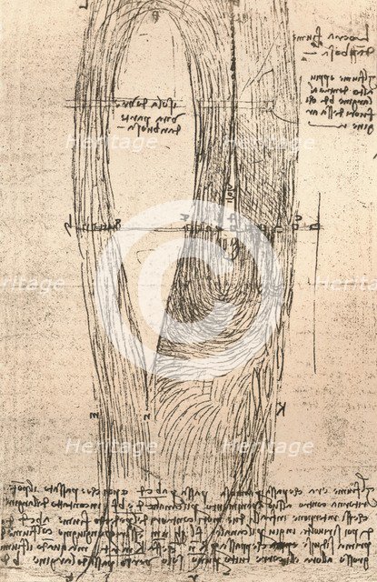 Sketch map of the Loire at Amboise, France, c1472-c1519 (1883). Artist: Leonardo da Vinci.