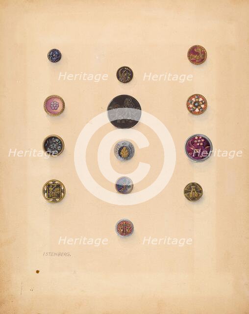 Buttons, c. 1937. Creator: Isidore Steinberg.