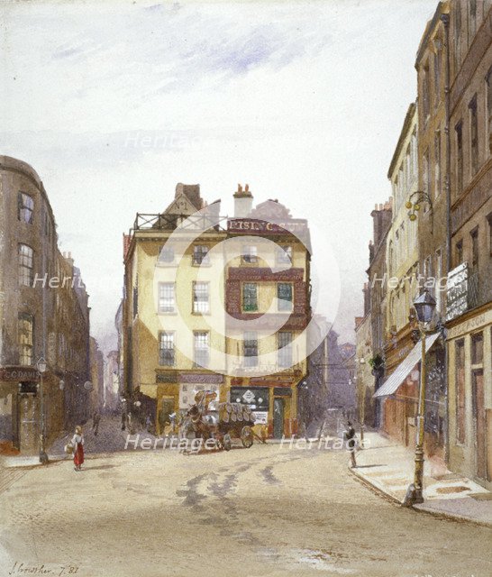 Wych Street and Holywell Street, Westminster, London, 1881. Artist: John Crowther